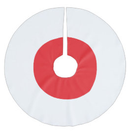 Minimal Japanese Flag Theme Christmas Tree Skirt ブラッシュドポリエステルツリースカート