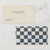 Minimal Japanese Kamon Business Card – Modern  名刺 (正面/裏面)