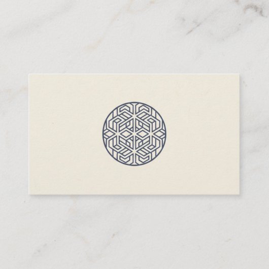 Minimal Japanese Kamon Business Card – Modern  名刺 (裏面)