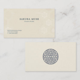 Minimal Japanese Kamon Business Card – Modern  名刺