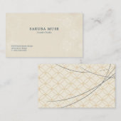 Minimal Japanese Pattern Design – Elegant Seigaiha 名刺 (正面/裏面)