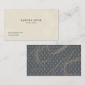 Minimal Japanese Pattern Design – Elegant Seigaiha 名刺 (正面/裏面)
