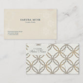 Minimal Japanese Pattern Design – Elegant Seigaiha 名刺 (正面/裏面)