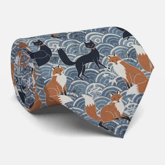 Minimal Japanese Pattern Necktie – Asanoha Wave ネクタイ (ロール)