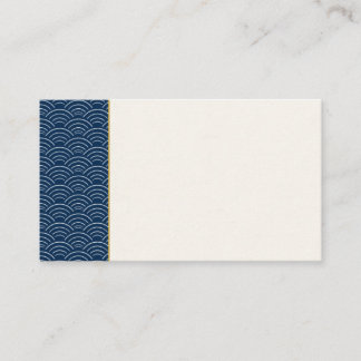 Minimal Japanese Seigaiha Business Card  名刺