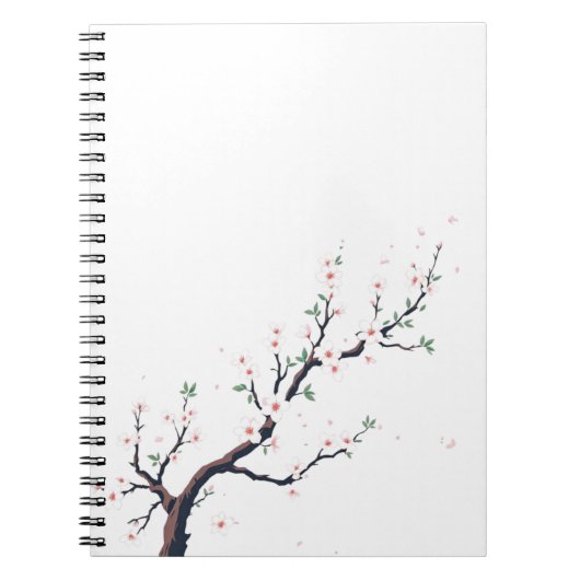 Minimal Japanese Tree Branch ノートブック (正面)