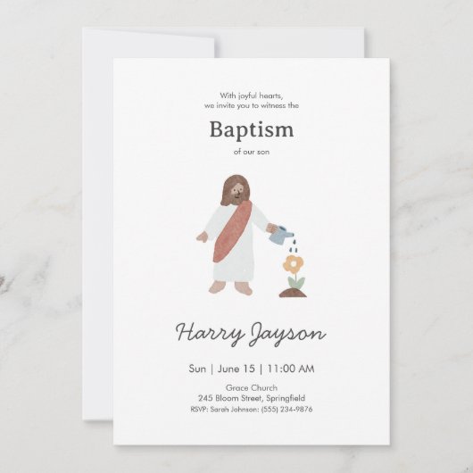 Minimal Jesus Baptism  招待状 (正面)