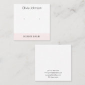 Minimal Jewelry Earring Display Business Card スクエア名刺 (正面/裏面)