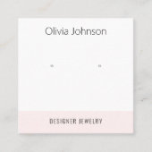 Minimal Jewelry Earring Display Business Card スクエア名刺 (正面)