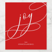 Minimal Joy christmas elegant ワインラベル (シングルラベル)
