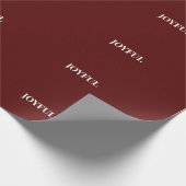 Minimal JOYFUL | Deep Red Holiday ラッピングペーパー (角)