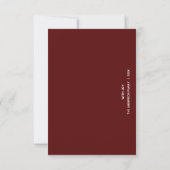 Minimal JOYFUL | Deep Red Holiday Greeting カード (裏面)