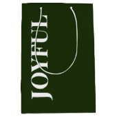 Minimal JOYFUL | Forest Green Holiday ミディアムペーパーバッグ (正面)