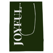 Minimal JOYFUL | Forest Green Holiday ミディアムペーパーバッグ (裏面)