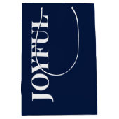 Minimal JOYFUL | Navy Blue Holiday ミディアムペーパーバッグ (正面)