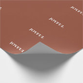 Minimal JOYFUL | Terracotta Holiday ラッピングペーパー (角)