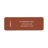Minimal JOYFUL | Terracotta Holiday Address Label ラベル (正面)
