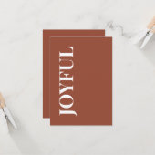 Minimal JOYFUL | Terracotta Holiday Greeting カード (正面/裏面インサイチュ)