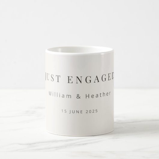 Minimal Just Engaged Mug | Modern コーヒーマグカップ (中央)