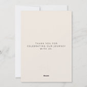 Minimal Just Engaged Photo Announcement  シーズンカード (裏面)