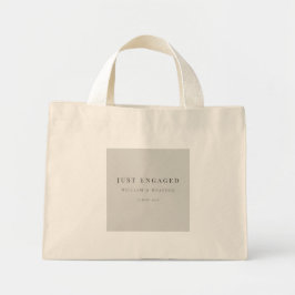Minimal Just Engaged Tote Bag | Dove Grey ミニトートバッグ