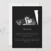 Minimal "Just Married" 2-Photo Wedding Elopement 案内状 (裏面)