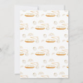 Minimal Kawaii Boho Bao Dumpling Baby Shower  招待状 (裏面)