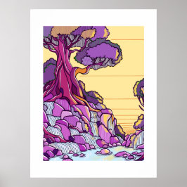 Minimal Landscape Art Print ポスター