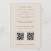 Minimal Lash Tech Sand Brows Artist Price List メニュー (裏面)