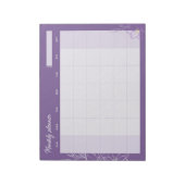 Minimal Lavender Monthly planner (custom title) ノートパッド (回転)
