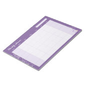 Minimal Lavender Monthly planner (custom title) ノートパッド (アングル)