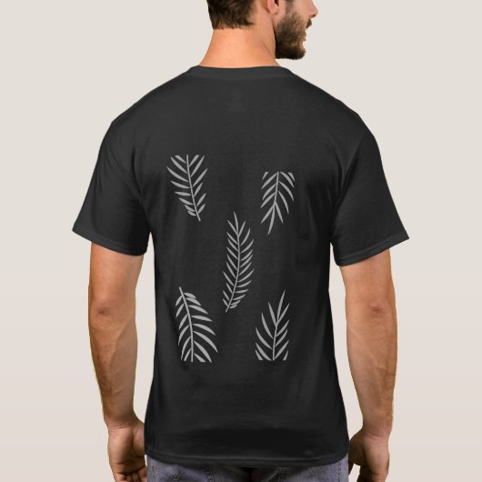 Minimal Leaf Pattern Tee Tシャツ (裏面)