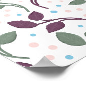 Minimal Leaf Seamless Pattern | Elegant Botanical  ポスター (角)