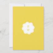 Minimal Lemon Amalfi Coast 5x7 Wedding Menu Card 招待状 (裏面)