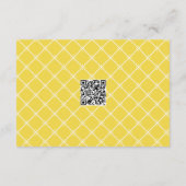 Minimal Lemon Amalfi Coast QR Code Wedding RSVP エンクロージャーカード (裏面)