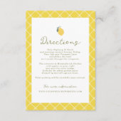 Minimal Lemon Amalfi Coast Wedding Directions Card エンクロージャーカード (正面)
