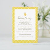 Minimal Lemon Amalfi Coast Wedding Directions Card エンクロージャーカード (スタンド正面)