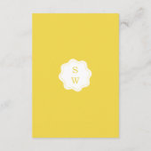 Minimal Lemon Amalfi Coast Wedding Directions Card エンクロージャーカード (裏面)