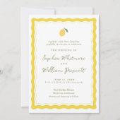 Minimal Lemon Amalfi Coast Wedding Invitation 招待状 (正面)