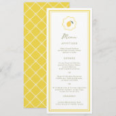 Minimal Lemon Amalfi Coast Wedding Menu Card 招待状 (正面/裏面)