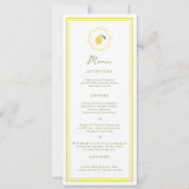 Minimal Lemon Amalfi Coast Wedding Menu Card 招待状 (正面)