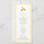 Minimal Lemon Amalfi Coast Wedding Program Card 招待状 (正面)