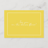 Minimal Lemon Amalfi Coast Wedding RSVP Card エンクロージャーカード (裏面)