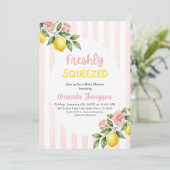 Minimal Lemon Baby Shower Freshly Squeezed Modern  招待状 (スタンド正面)