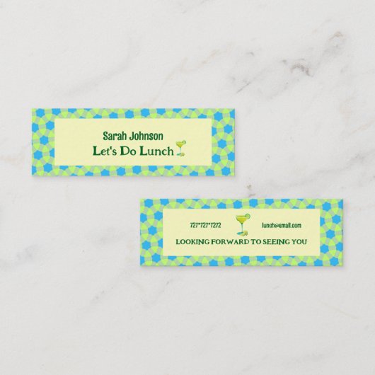 Minimal Lets Do Lunch スキニー名刺 (正面/裏面)