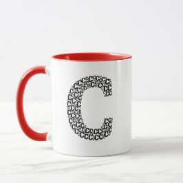 Minimal Letter C Typography Mug マグカップ