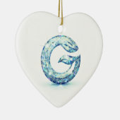 Minimal Letter G Button | Modern Initial Badge  セラミックオーナメント (右)