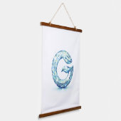 Minimal Letter G Button | Modern Initial Badge 吊り下げ型タペストリー (傾斜あり)