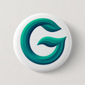 Minimal Letter G Button | Modern Initial Badge 缶バッジ (正面)