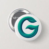 Minimal Letter G Button | Modern Initial Badge  缶バッジ (正面&裏面)